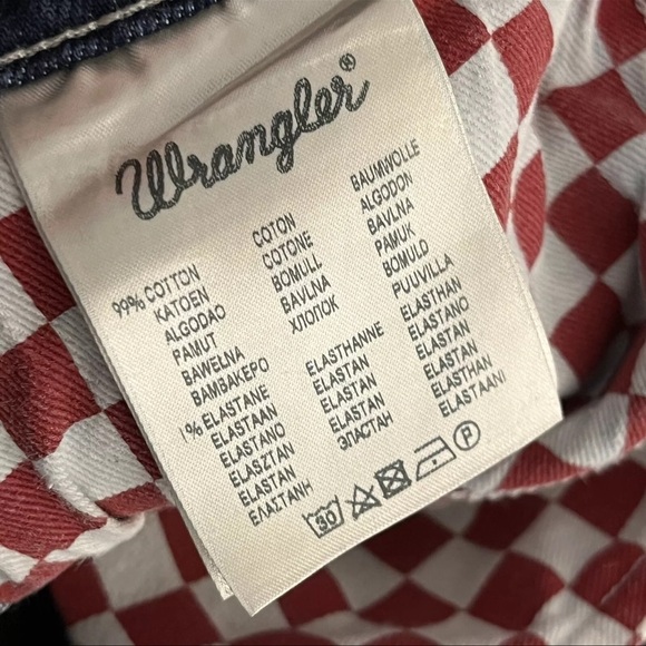 Wrangler Peter Max Retro Tapered Blue Denim Jeans Size 32x31 - Picture 7 of 13